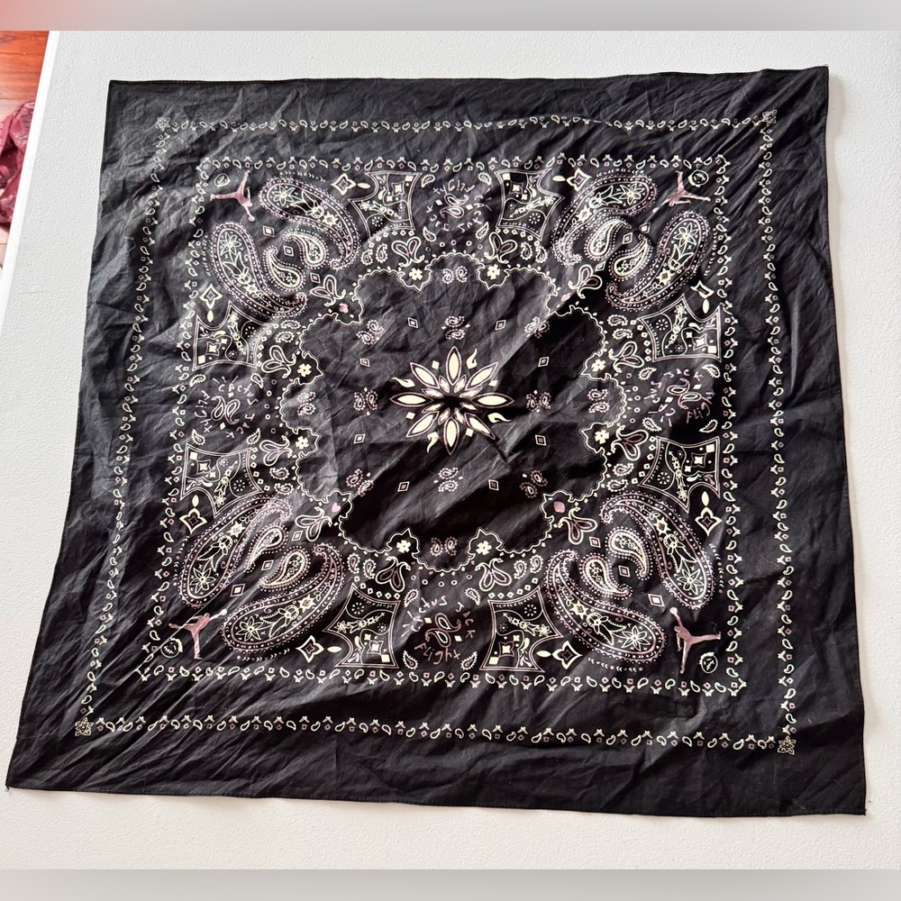 Black Paisley Bandana Scarf